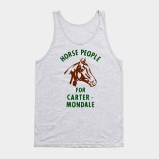 Jimmy Carter Retro Political Campaign Button Horse People For Carter & Mondale Tank Top